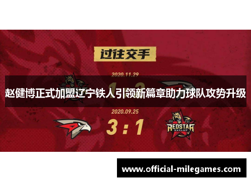 赵健博正式加盟辽宁铁人引领新篇章助力球队攻势升级